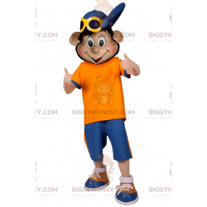 BIGGYMONKEY™ boy mascot costume with blue cap – Biggymonkey.com