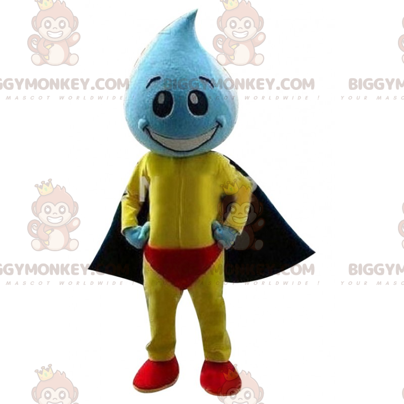 BIGGYMONKEY™ Costume da mascotte Waterdrop con mantello -