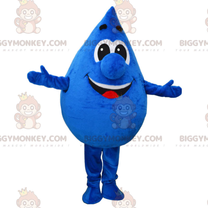 Costume de mascotte BIGGYMONKEY™ goutte d'eau souriante -