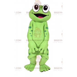 Große Augen lächelnder Frosch-Maskottchen-Kostüm BIGGYMONKEY™ -