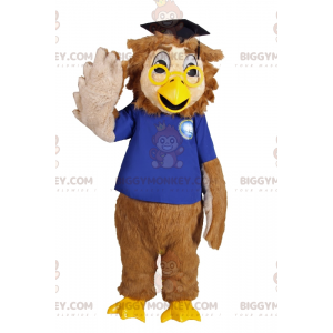 BIGGYMONKEY™ Costume da mascotte gufi laurea con occhiali