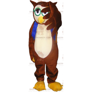BIGGYMONKEY™ Disfraz de mascota de búhos y gafas verdes -