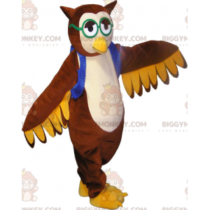 BIGGYMONKEY™ Owls and Green Glasses Mascot Costume -
