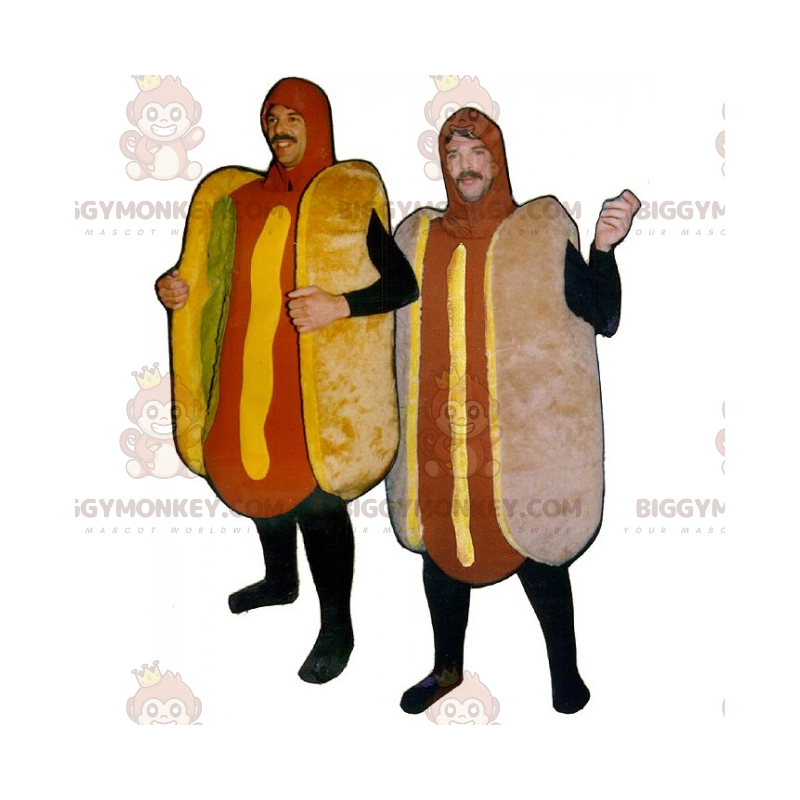 Costume de mascotte BIGGYMONKEY™ hot dog avec moutarde -