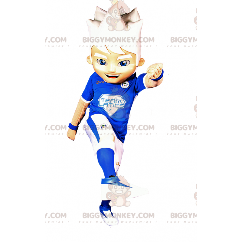 Costume da mascotte giocatore di calcio BIGGYMONKEY™ -
