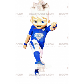 Costume da mascotte giocatore di calcio BIGGYMONKEY™ -