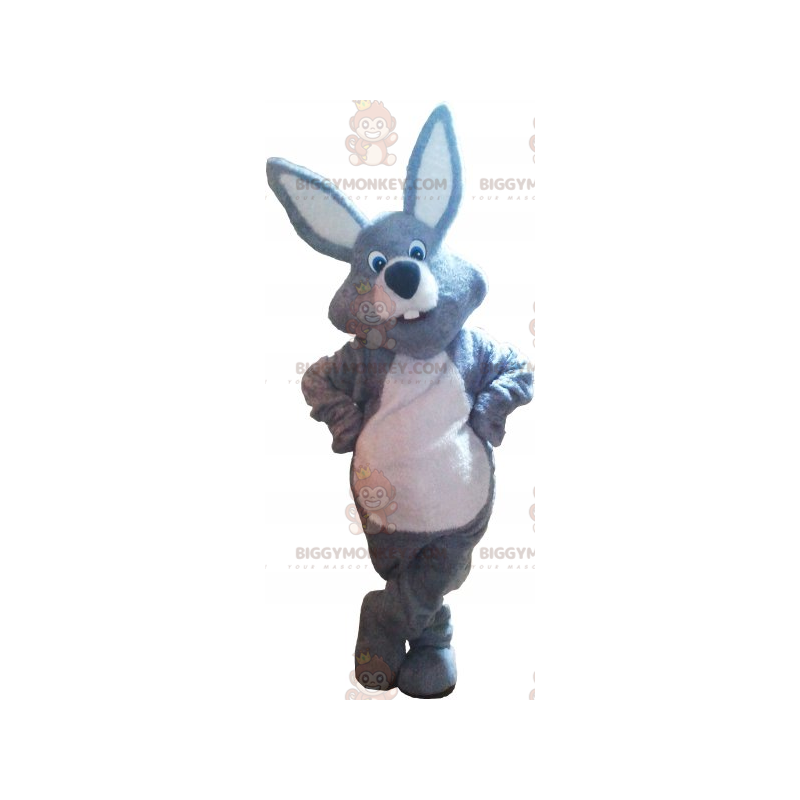 BIGGYMONKEY™ Grå kaninmaskotdräkt - BiggyMonkey maskot