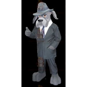 BIGGYMONKEY™ Costume da mascotte Cane grigio vestito da