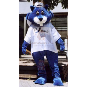 Costume de mascotte BIGGYMONKEY™ de castor bleu -