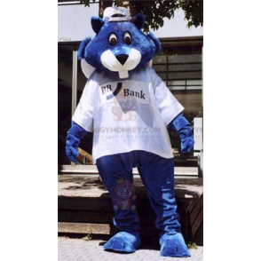 Traje de mascote de castor azul BIGGYMONKEY™ – Biggymonkey.com