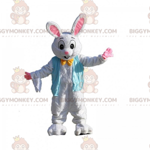 BIGGYMONKEY™ Hase mit rosa Ohren Maskottchenkostüm -