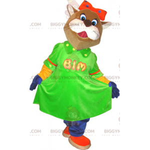 Costume de mascotte BIGGYMONKEY™ Madame Chat en robe -