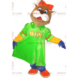 BIGGYMONKEY™ Lady Cat verkleidetes Maskottchen-Kostüm -