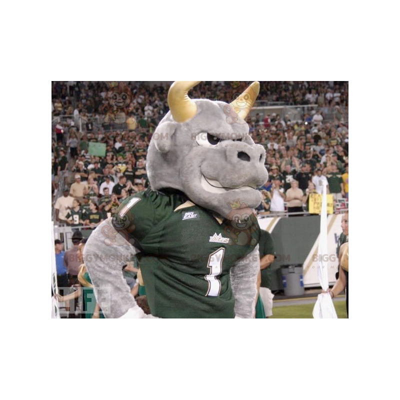Fierce Looking Gray Buffalo BIGGYMONKEY™ Mascot Costume –
