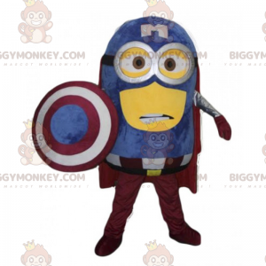 BIGGYMONKEY™ Minion-Maskottchen-Kostüm – Captain America -