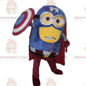 BIGGYMONKEY™ Minion-Maskottchen-Kostüm – Captain America -