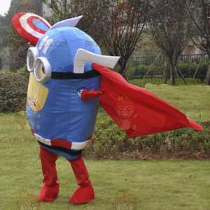 BIGGYMONKEY™ Minion Mascot Costume - Captain America –