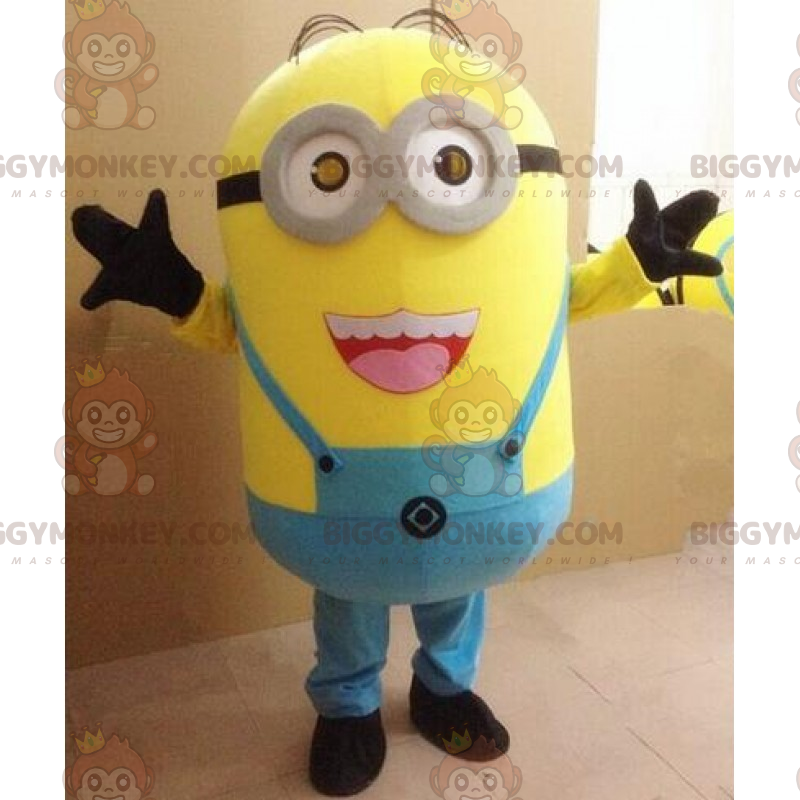 BIGGYMONKEY™ Minion-mascottekostuum - Dave (grote glimlach) -