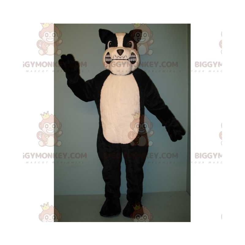 BIGGYMONKEY™ Aggressive Black and White Dog Mascot Costume –