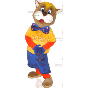 BIGGYMONKEY™ Mr. Cat Mascot Costume with Bow Tie -
