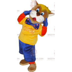 Kostium maskotki Mr. Cat z muszką BIGGYMONKEY™ - Biggymonkey.com