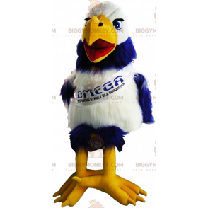 Costume de mascotte BIGGYMONKEY™ oiseau bicolore avec écharpe -