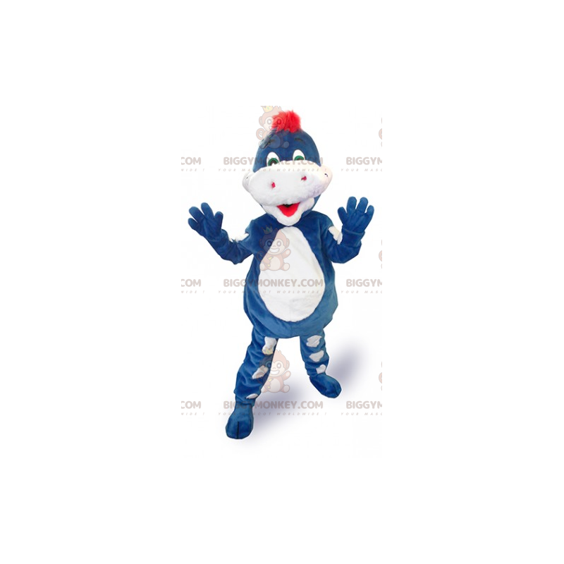 Costume de mascotte BIGGYMONKEY™ de dragon bleu Danone -