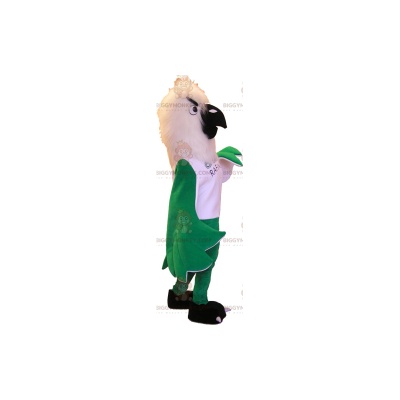 BIGGYMONKEY™ White Bird and Green Wings Mascot Costume –