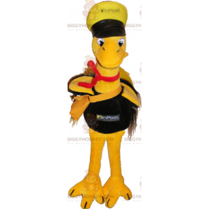 Costume de mascotte BIGGYMONKEY™ oiseau en tenue de postier -