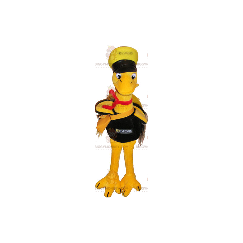 Costume de mascotte BIGGYMONKEY™ oiseau en tenue de postier -