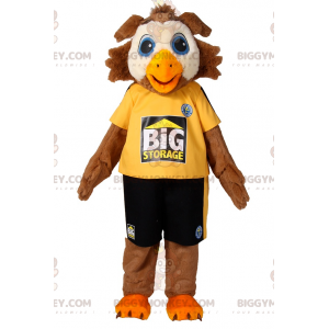 Kostium maskotki ptaka BIGGYMONKEY™ w stroju sportowym -