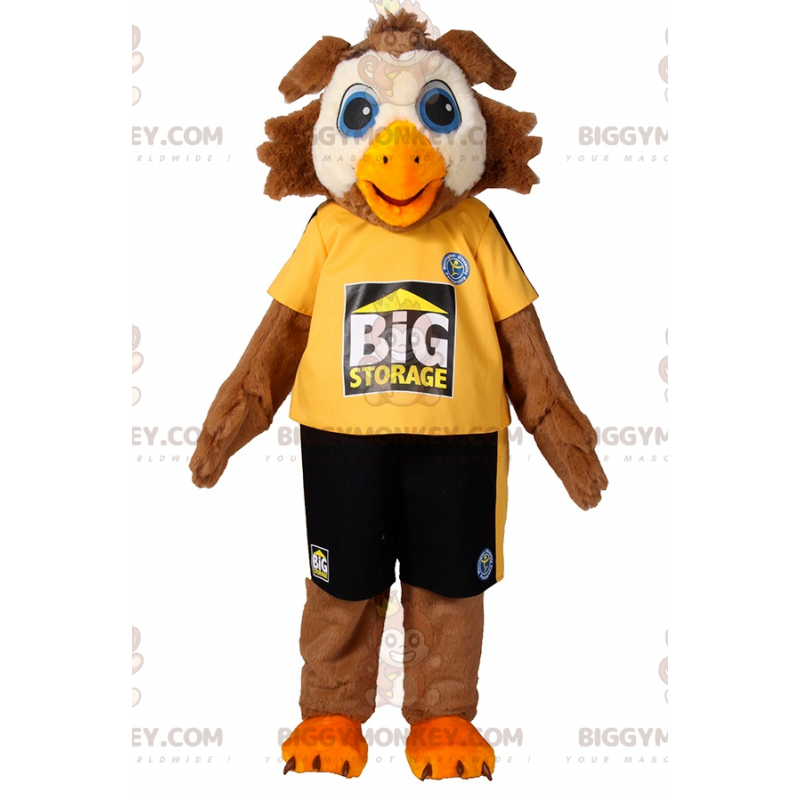 Kostým maskota ptáka BIGGYMONKEY™ ve sportovním oblečení –