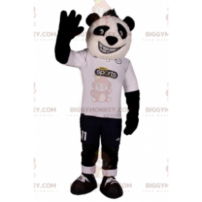 Costume da mascotte panda BIGGYMONKEY™ in completo da calcio -