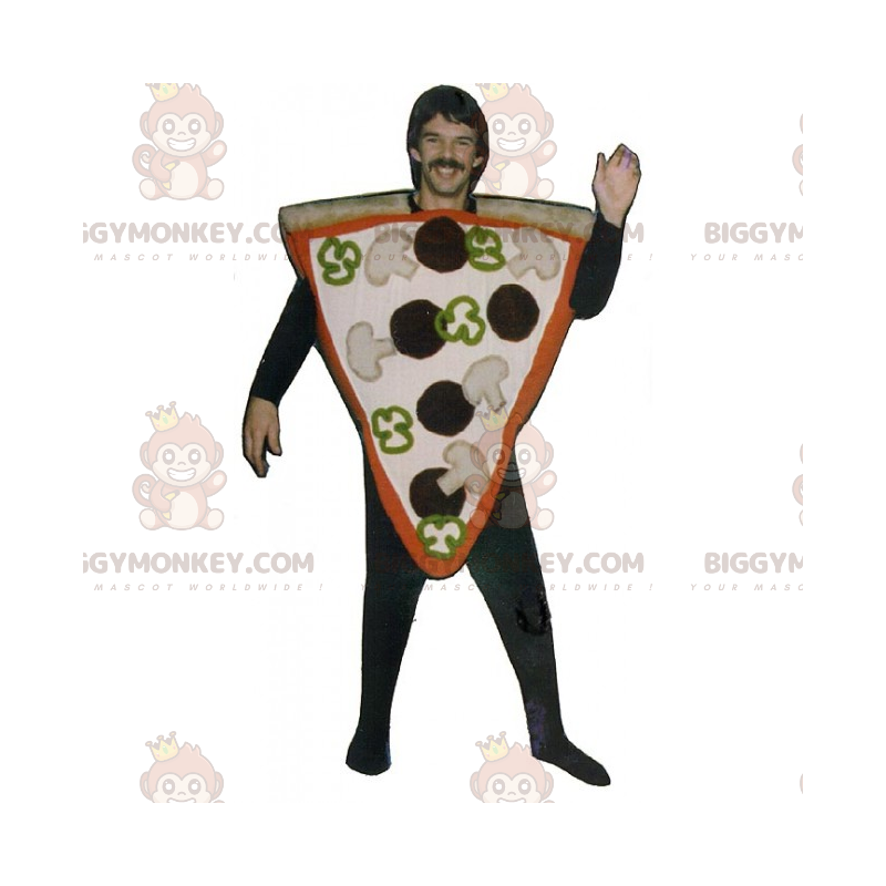 BIGGYMONKEY™ Disfraz de mascota de rebanada de pizza cubierta -
