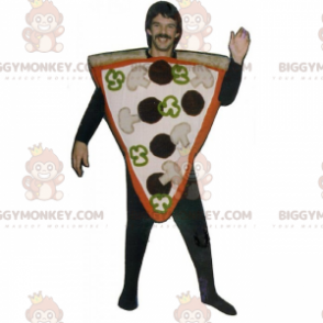 BIGGYMONKEY™ Costume da mascotte fetta di pizza condita -