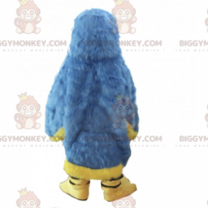 BIGGYMONKEY™ Blau-gelbes Papageien-Maskottchen-Kostüm -