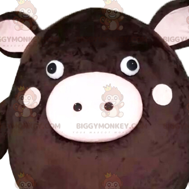 BIGGYMONKEY™ Karakter maskot kostume - rund gris -