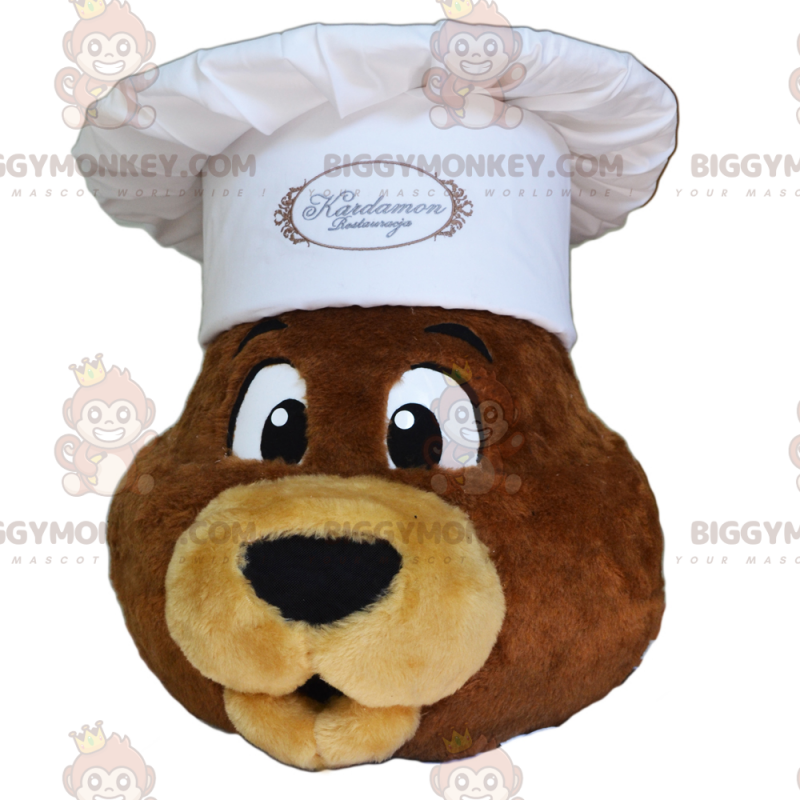 BIGGYMONKEY™ Karakter Mascottekostuum - Chef Bear Head -