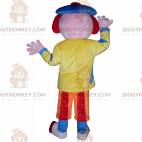 BIGGYMONKEY™ Maskotkostume Cirkuskarakter - Klovn med baret -