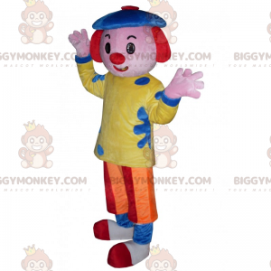 BIGGYMONKEY™ Maskotkostume Cirkuskarakter - Klovn med baret -