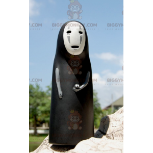 Zwart-wit Lady Ghost BIGGYMONKEY™ mascottekostuum -