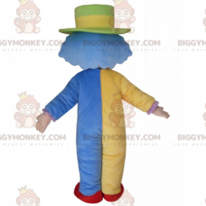 BIGGYMONKEY™ Cirkusfigur maskotkostume - flerfarvet klovn -
