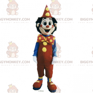 BIGGYMONKEY™ maskottipuku sirkushahmo - hymyilevä klovni -