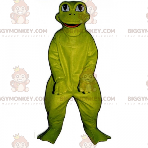 Kostým maskota BIGGYMONKEY™ kreslená postavička – zelená žába –