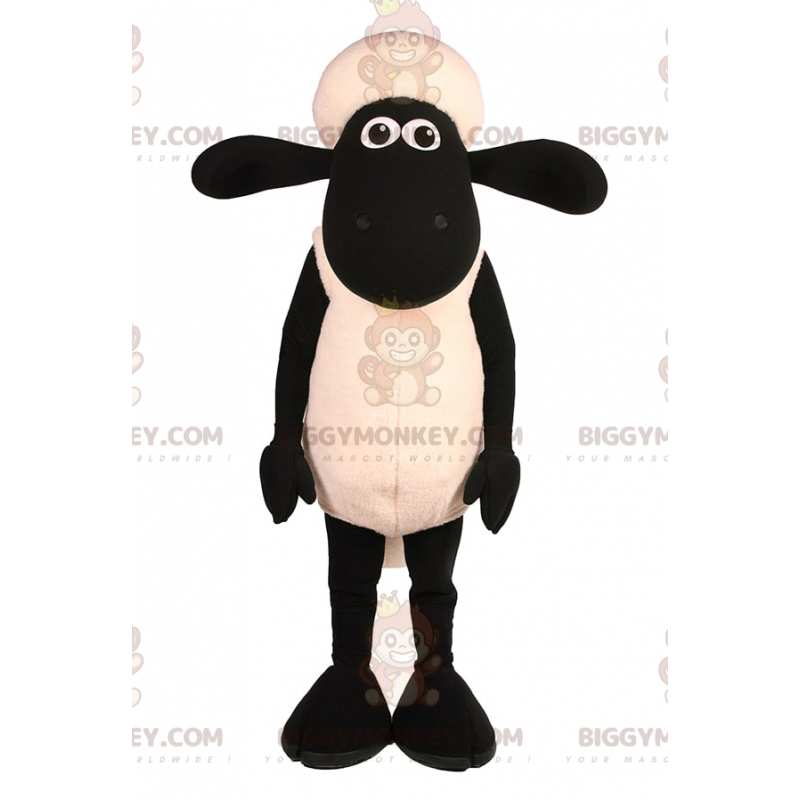 Traje de mascote de personagem de BIGGYMONKEY™ Shaun, a ovelha