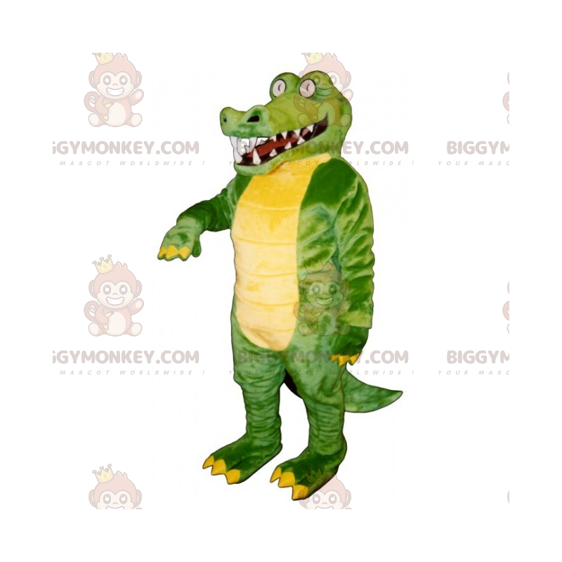 Kostým maskota BIGGYMONKEY™ Kreslená postavička – Krokodýl –