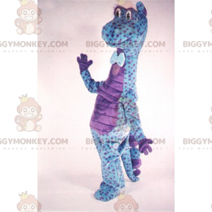 BIGGYMONKEY™ tegneseriefigur maskotkostume - prikket dinosaur