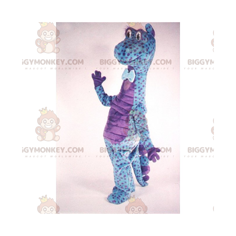 BIGGYMONKEY™ tegneseriefigur maskotkostume - prikket dinosaur