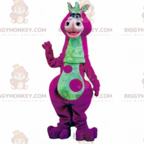 BIGGYMONKEY™ Cartoon-Maskottchen-Kostüm – farbiger Dinosaurier