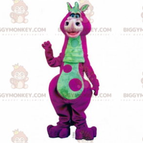 BIGGYMONKEY™ tegneseriefigur maskotkostume - farvet dinosaur -